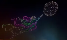 Hàng trăm máy bay không người lái biểu diễn ngày lễ Trung thu